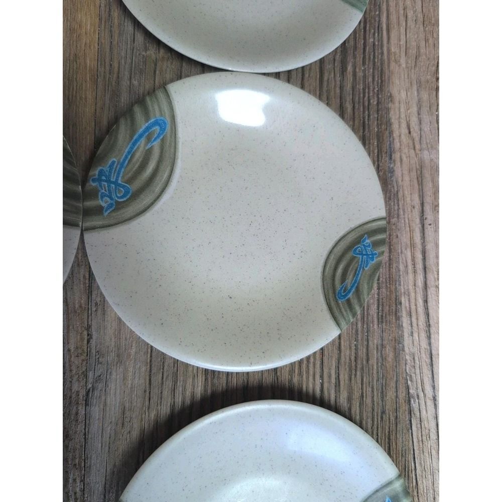Tai Hong Wei Ware No 305 Six 5" X 5" Sushi Dipping Plates (6) - Picture 6 of 16